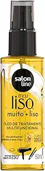 Salon Line, Óleo de Tratamento Multifuncional, Meu Liso, Muito + Liso, Vegano - Para Cabelos Lisos, 60ml
