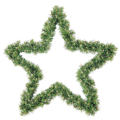 SALCAR Grün PVC Weihnachtsstern 55 cm mit 200 Zweigen - Hochwertige...