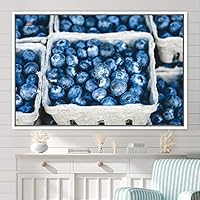 Framed Canvas Wall Art Fruity Citrus Colorful Farmhouse/Country Fruit Group Modern Art Multicolor Photography - 16x24 inches