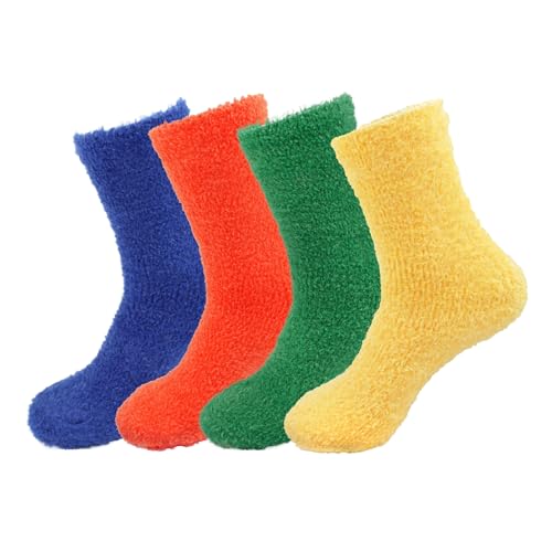 Image of BambooMN Women's Super Soft and Cozy Feather Light Fuzzy Socks - Multiple Color Options - Two Sizes - Value Packs