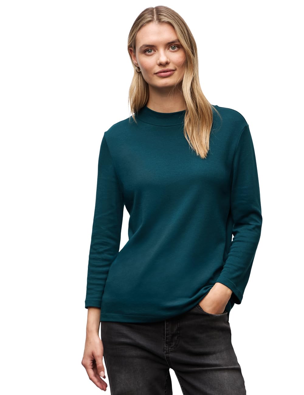 Damen Basic Turtleneck Shirt