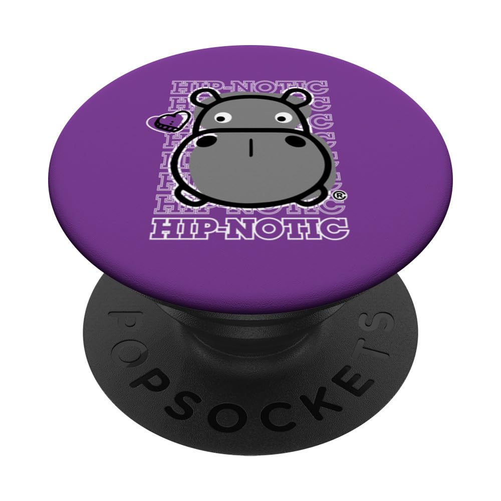 HIP-NOTIC Hippo PopSockets Swappable PopGrip, Black