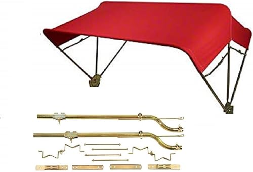 Farmer Bob's Parts Paraguas completo rojo con 3 arcos de 40 pulgadas con soporte de eje TBT3 405474-405241