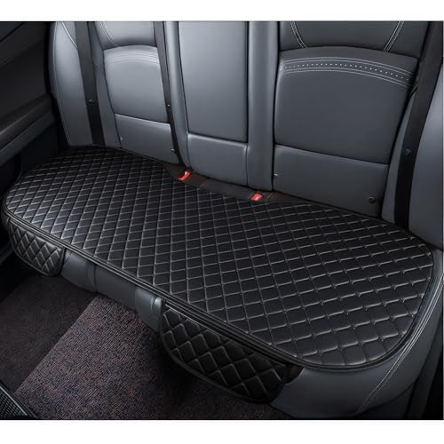 Car Rear Seat Bottom Cushion,58 x 130 cm Car Vehicle Long Rear Seat Chair Cover Protective Cushion Mat,Van Set,Pu Leather Car Seat Bottom Covers Protectors,for Cars,Trucks and SUVs,Black