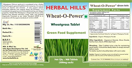 Image of Herbal Hills Wheatgrass Tablets (900 Count Pack of 5)