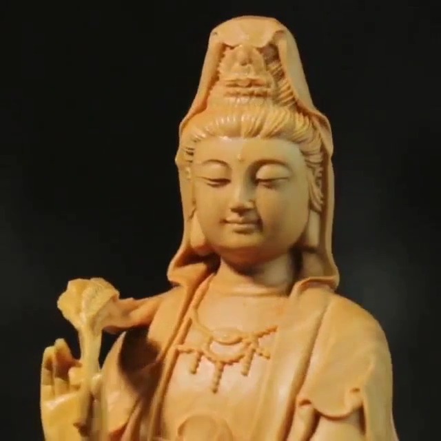 Amazon｜風水 龍上観音 観音像 龍乗観音 龍観音 木彫り 仏壇仏像