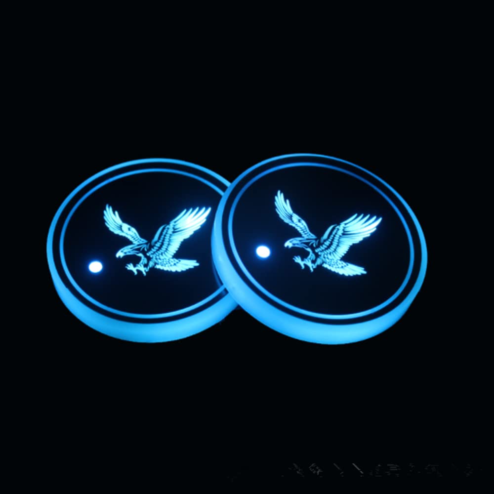 Zhonghua Light Led Coaster, Car Cup Holder, Animal Led Cup Pad Holder Rgb 7 Colors Changing S Usb Car Cup Coasters (Eagle)