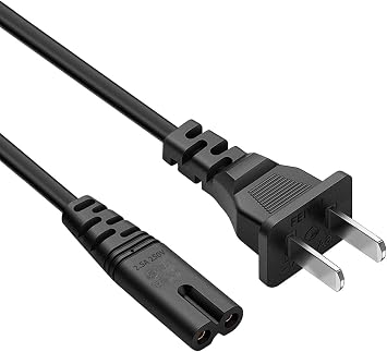Printer HP Power Cord Cable 10FT for HP OfficeJet Pro, Envy, DeskJet Series Printers 2 Prong Replacement - ETL Listed Cable
