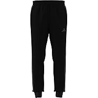 adidas Homme Essential Three Stripes Fleece Pant, Black/Carbon