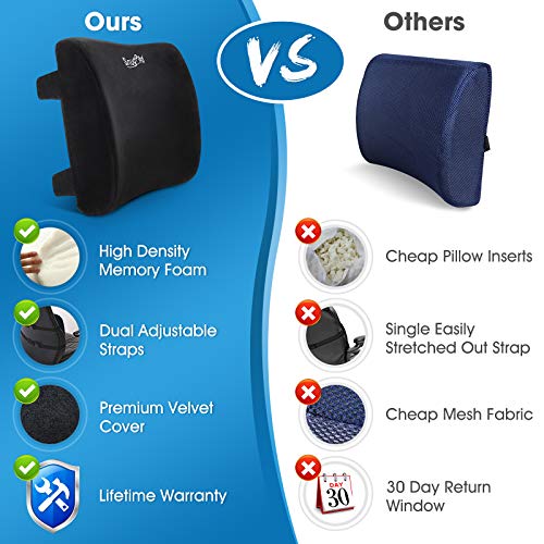 Snugpad Premium Seat Cushion And Lumbar Pillow For Sciatica Tailbone Back Pain Relief, Posture Correction #TOP6