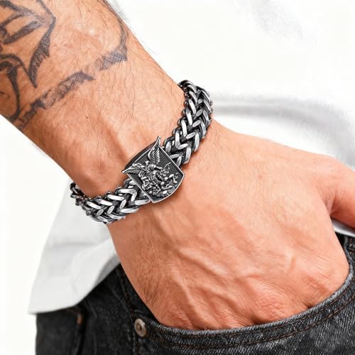 Pulsera religiosa San Miguel Arcángel para hombre miniatura 6