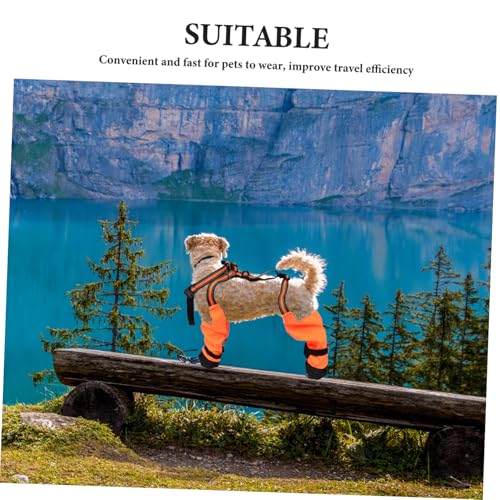 ifundom wasserdichte Hundestiefel für Kleine Hunde mit Rutschfester Sohle Pfotenschutz und Kompaktem Design für Outdoor-aktivitäten bei Regen