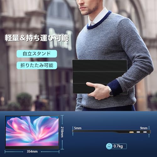 AlicHome モバイルモニター 15.6インチ AL-J156-01 の商品画像 6