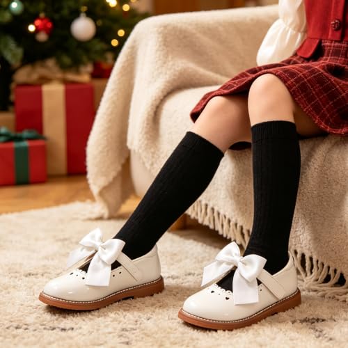 Image of GINFIVE Toddler Girls Mary Jane School Oxford Dress Flat Shoes for Wedding
