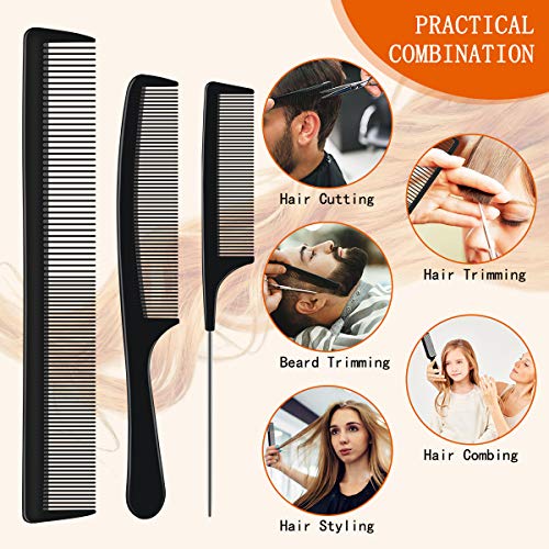 URAQT Hairdressing Set - 3pc Combs & Brushes, Including Pin Tail & Anti Static Fine Tooth Comb for Professional Salon Styling - Image 5