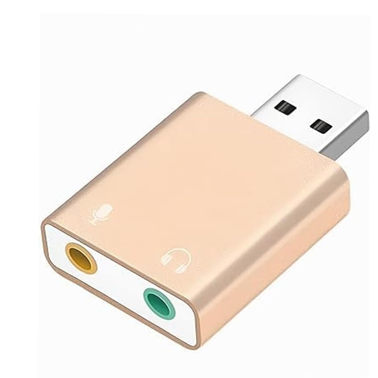 USB Audio Adapter USB to 3.5mm Jack Audio Adapter, External USB2.0 Stereo Sound Card 3.5mm Headset and Microphone Jack for Windows, Mak, Laptop, PC, Gaming Console. Multi-Color.-image-32