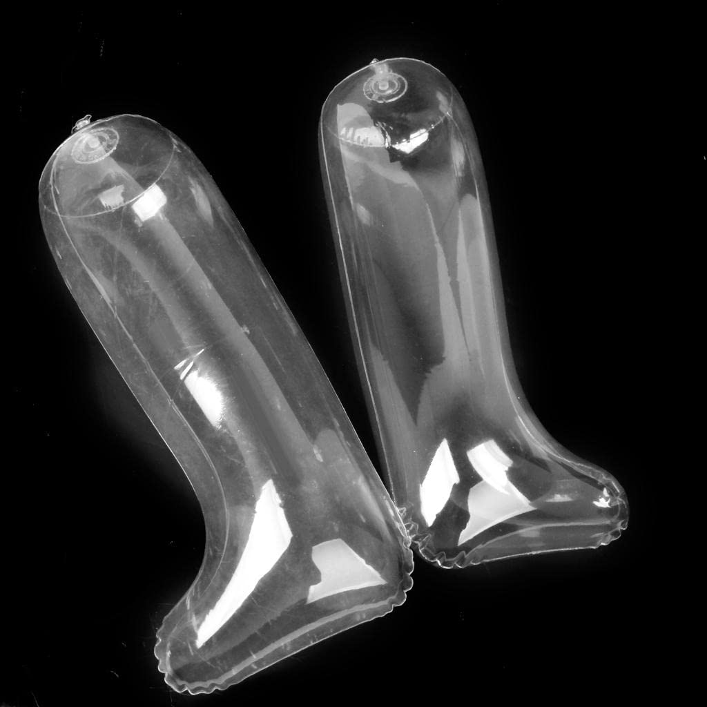 Relleno hinchable como soporte para botas, 1 par, ideal para botas de caña media y de piel, transparente