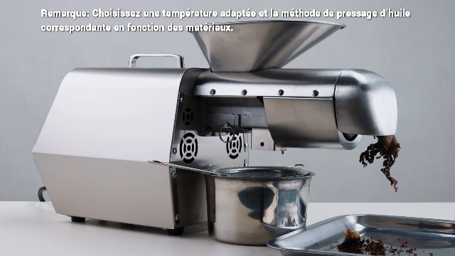 Moongiantgo Machine à Huile 1500w, Froid/Chaud Extracteur D'huile En Acier Inoxydable Avec Panneau, Moteur