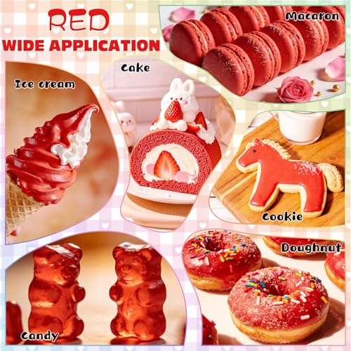 Image of Red Natural Food Coloring - 50ml Plant Based Food Dye, No FD&C & Artificial Dyes, Gluten-Free, Food-Grade, Vibrant Liquid Colors for Icing, Baking, Cake Decorating, Frosting, Fondant, Slime - 1.69 Fl.Oz Bottles