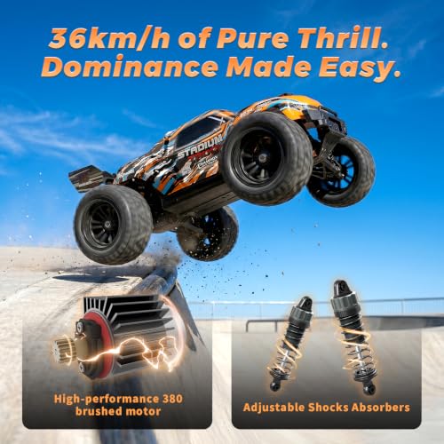 Image of HAIBOXING 1:18 Remote Control Car, Fast RC Cars for Adults& Kids | Hobby RC Truck for Boys. 36KPH High-speed Off-Road RC Electric Vehicle with 2 Rechargeable Batteries(18858E)