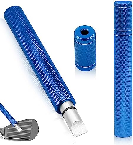 2Pcs Golf Groove Sharpener Cleaner, Re-Grooving Golf Club Groove Cleaner Sharpener Tool, Anti-skid Grip Golf Accessories for Wedges & Irons, Suitable for U & V-Grooves, Golf Accessories for Women