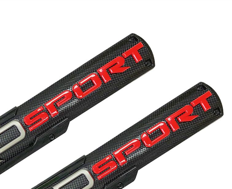 Photo 1 of GFFTEO 3D Badge Nameplate Emblem, Plastic Decoration with Strong Adhesive Compatible with Left & Right Side Front Door(2PC Sport) RedSport