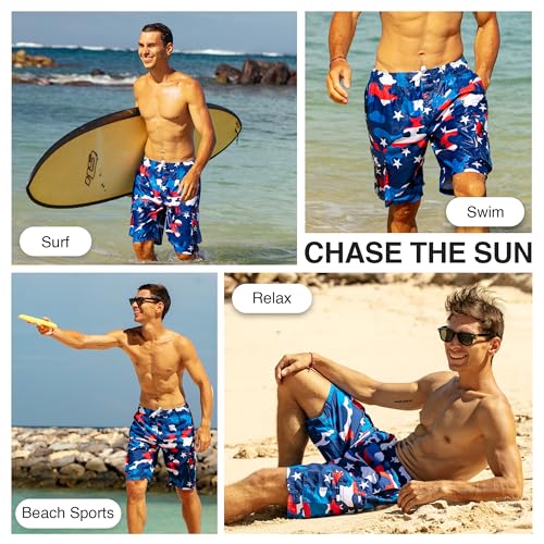 Image of Kanu Surf Men's Big Viper Extended Size Stripe Swim Trunk