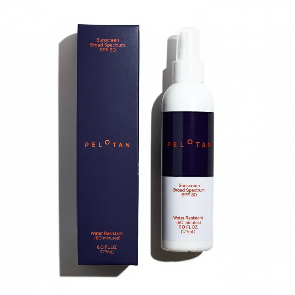 Pelotan Sports Sunscreen Spray SPF 30 6 Fl Oz - Lightweight Sweat Resistant Sun Protection for Cyclists Runners