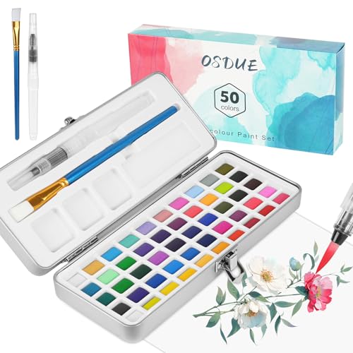 🎨REGALO IDEALE——Il set di colori ad acquerello è un ottimo regalo per compleanni, Natale, Ringraziamento, laurea e inizio della scuola. È anche molto adatto ai principianti e agli appassionati di pittura. Questo eccellente set di colori ad acquerello solidi può far sì che gli amanti della pittura espongano capolavori d'arte sempre e ovunque