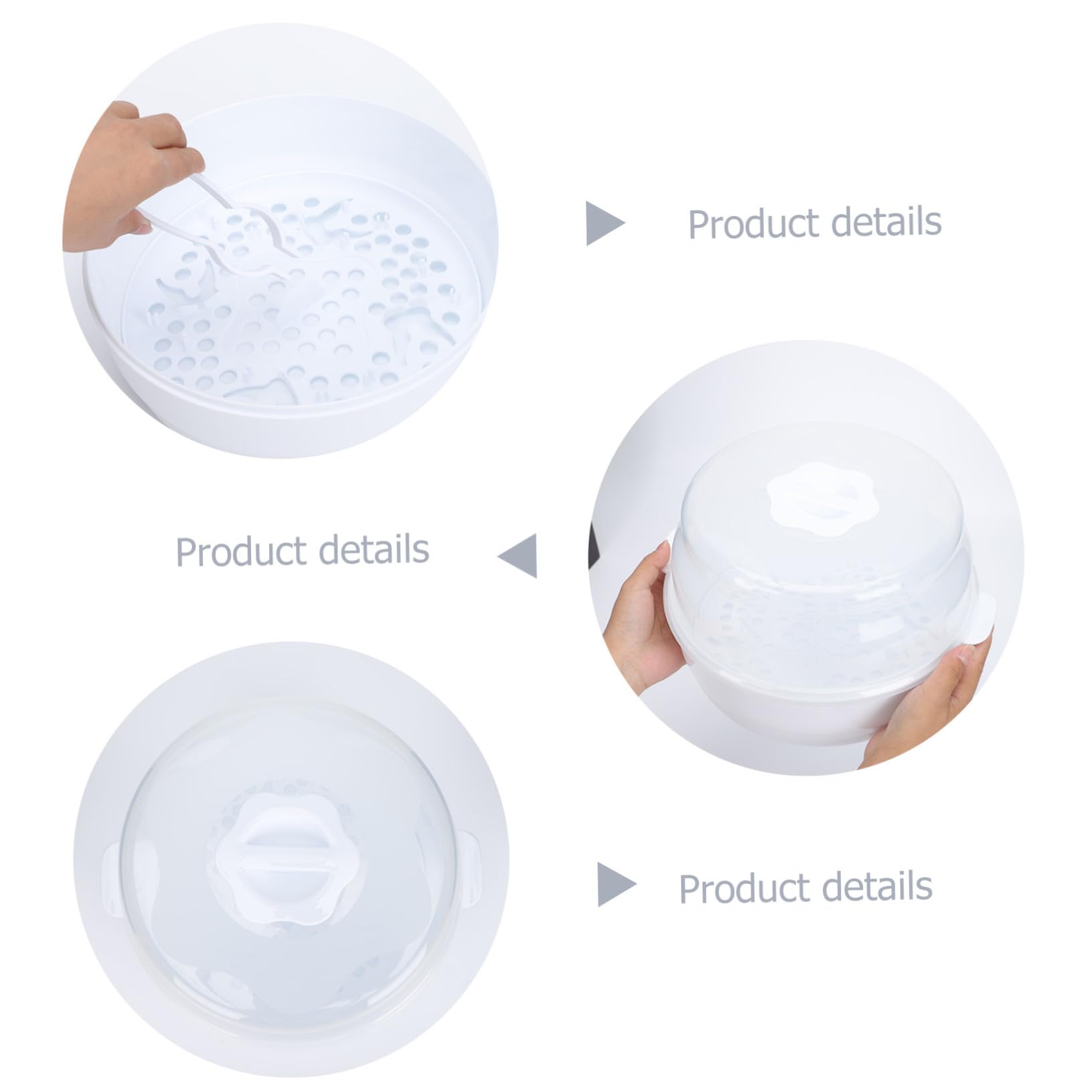GALPADA Caja Esterilizadora Para Biberones Portátil Para Ñiño, Material Abs Resistente, Compatible Microondas, Almacenamiento Higiénico De Vajilla y Accesorios, Color Blanco, Uso Doméstico