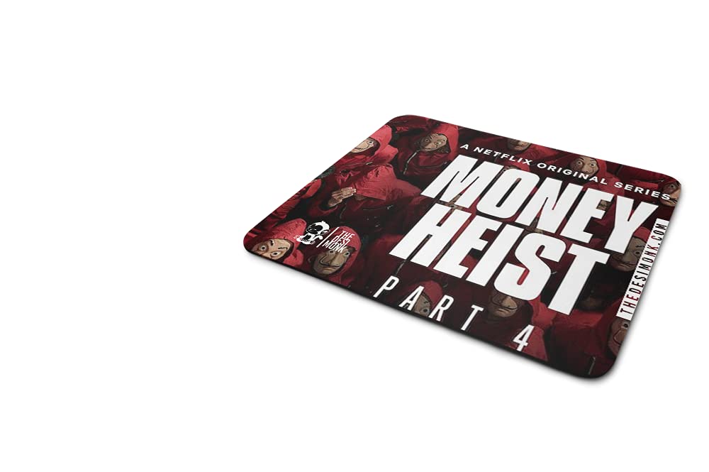 The Desi Monk Money Hiest Part4 Gaming Mouse Pad for Gamers | Money Hiest Mousepad | New York Printed Mousepad for Friends | Netflix Anti Skid Technology Mouse Pad for Laptops and Computers|MP-17