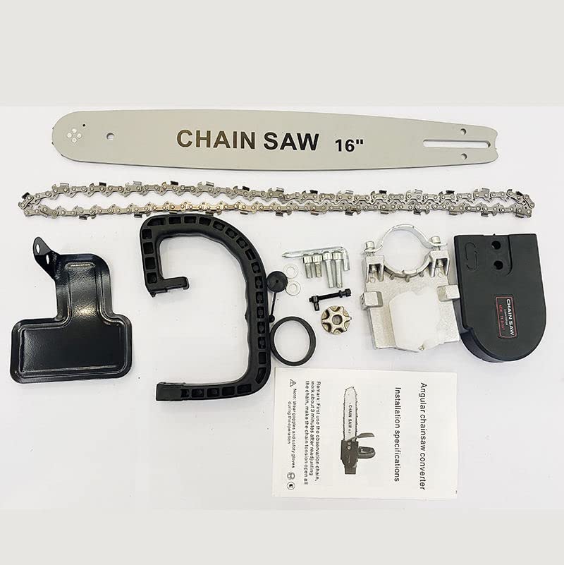 Image of MLD Electric Chain Saw Adapter Converter Bracket DIY Set For 16'' Electric Angle Grinder Woodworking Tool (Size : 16 Inch, Type : Angle Grinder Attachment)