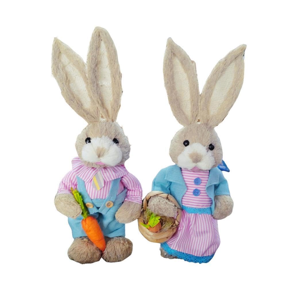 Quxvuis Joyful Bunny Figurines Lifelike Rabbit Statues Brighten Indoor Settings And Serve As Wonderful Easter Gifts For Loved Ones Easter Bunny Figurines, Style C
