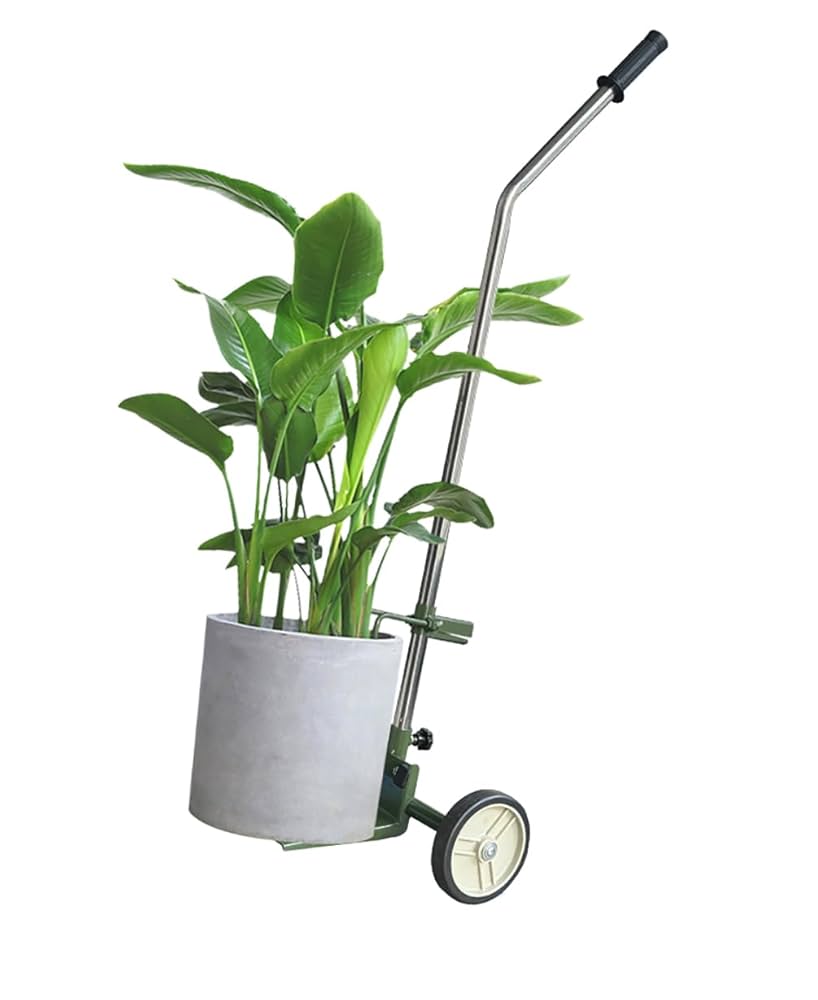大型鉢用プランターカート 金属製 移動可能 お花ディスプレイ