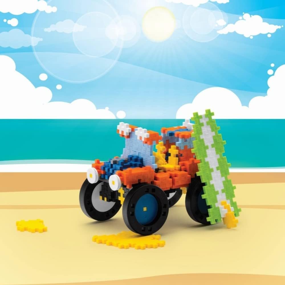 Plus-Plus 9607016 Kreativ-Bausteine, Learn to Build Fahrzeuge-Set, Konstruktionsspielzeug, PlusPlus Go, 800 Teile, Basic