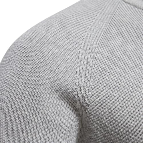 Cotton Zipper Cardigans for Men Fashion Casual Social Sweaters High Collar Warm Winter Knitted Sweater3