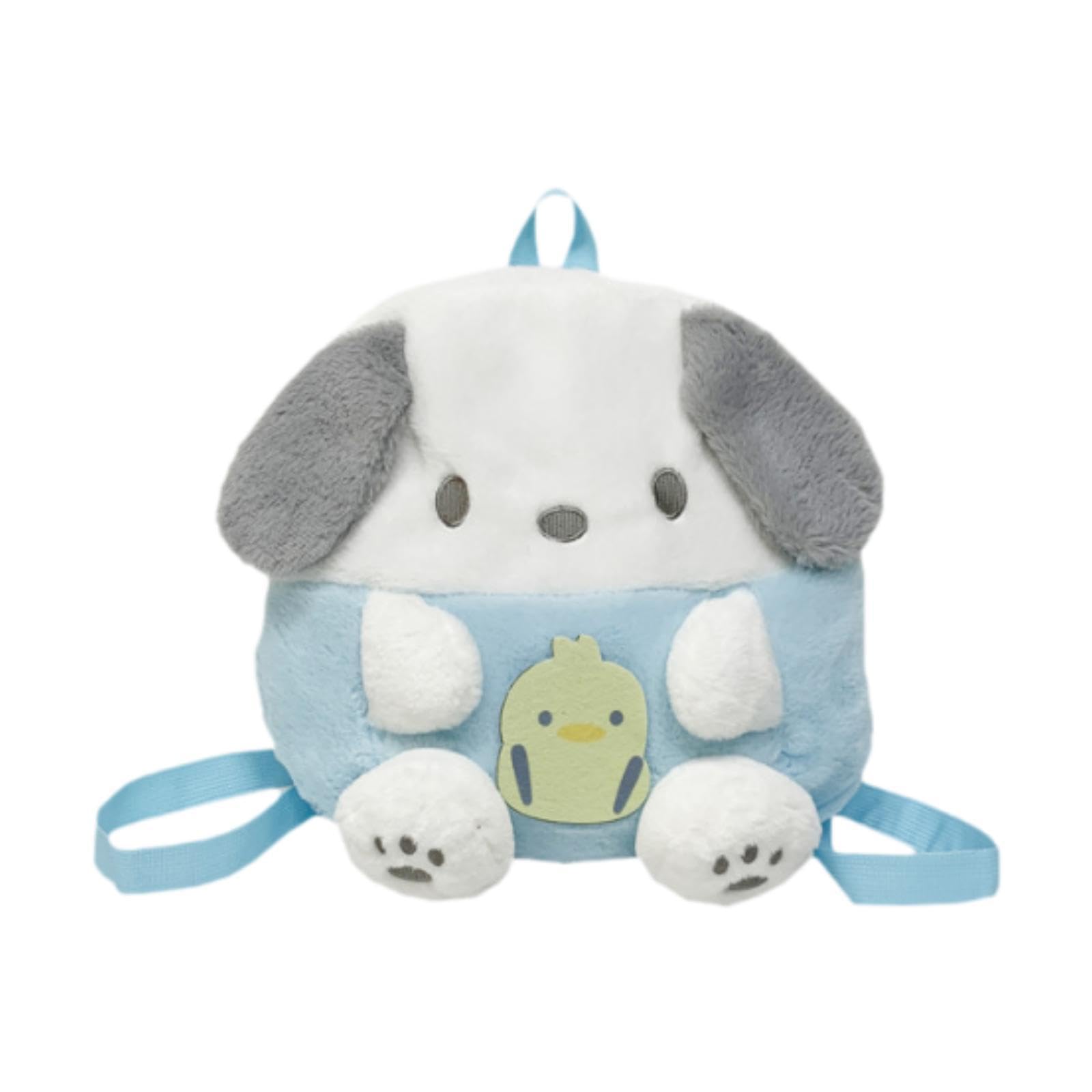 Kids Backpack Casual Tote Bag Stylish with Zipper Closure Adorable Plush Bag Blue-image-19