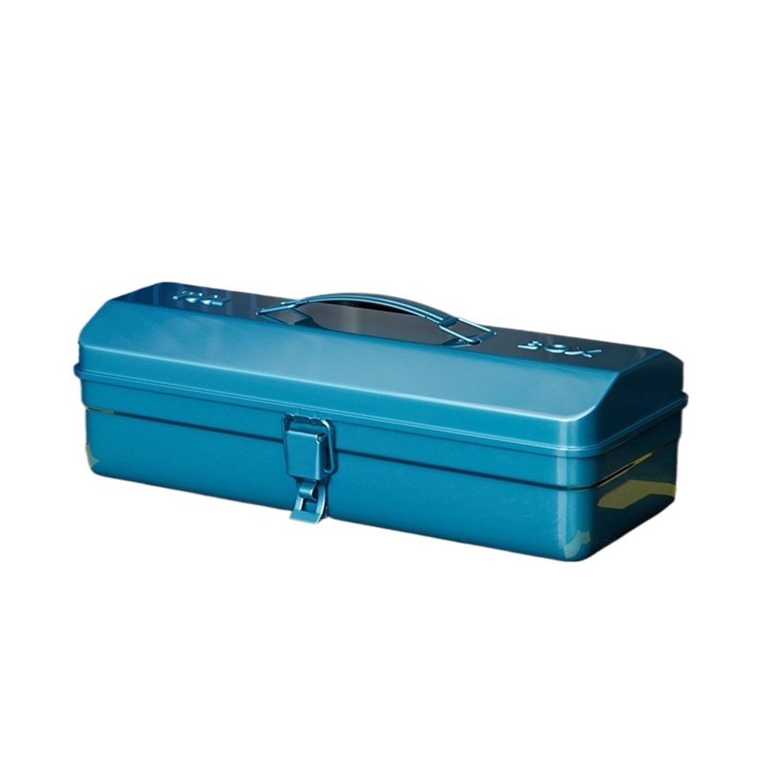 Toolbox with Metal Latch Tool Box Waterproof Organizer Case Folding Tools Chest Lightweight Tote Tray Muti-purpose Bag Storage and Toolbox(Medium)