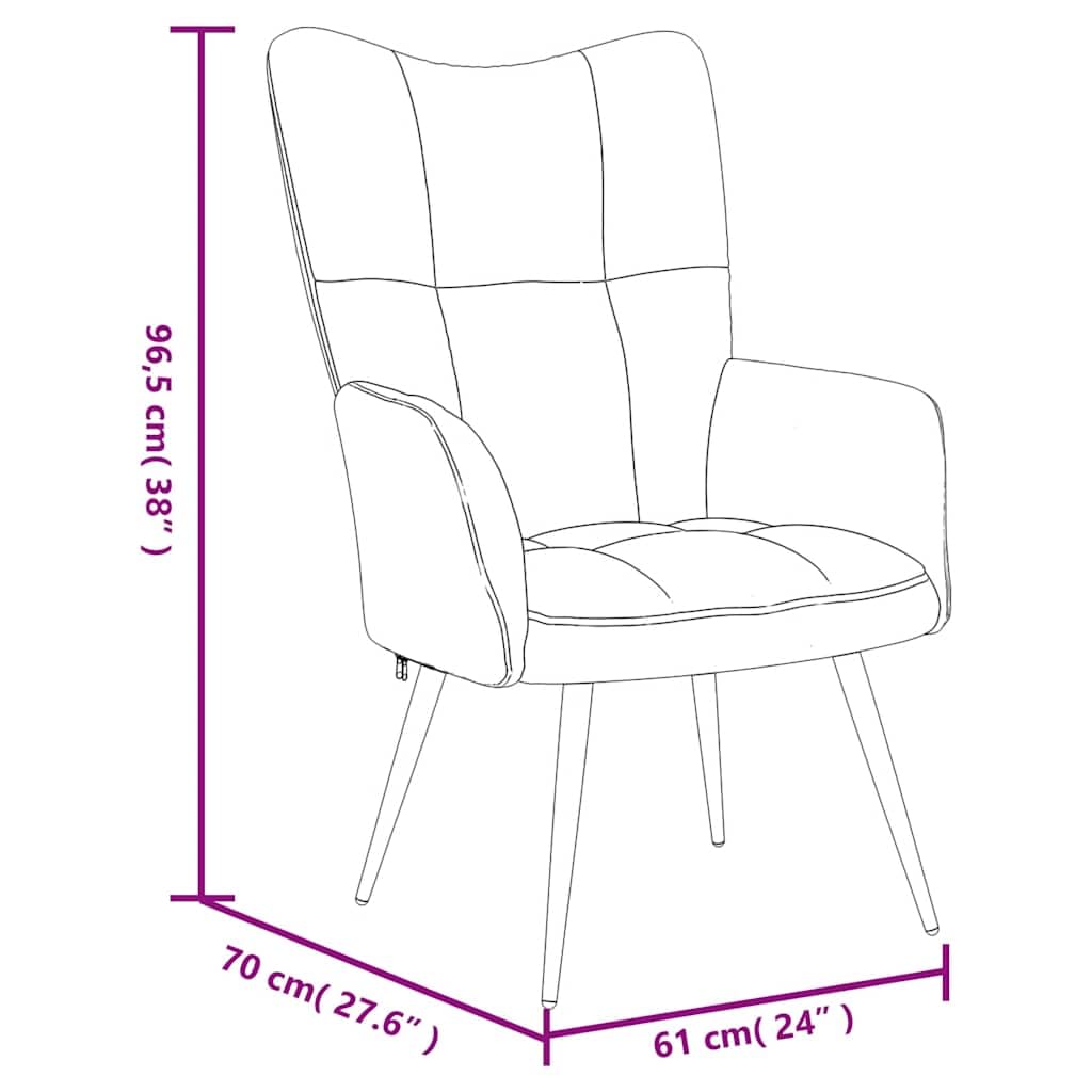vidaXL Fotel, czarny, obity aksamitem