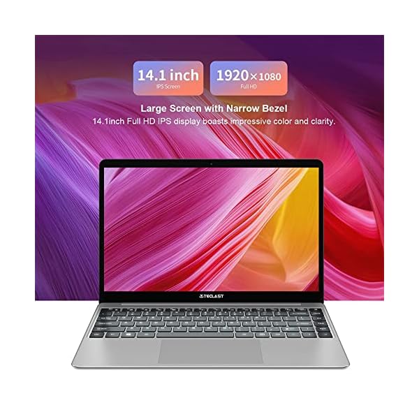 Laptop 14 Zoll, TECLAST F7 Plus Notebook, 12GB RAM 256GB SSD, Quad Core, Intel N4100, Beleuchtete Tastatur, 1920x1080… – Bild 3