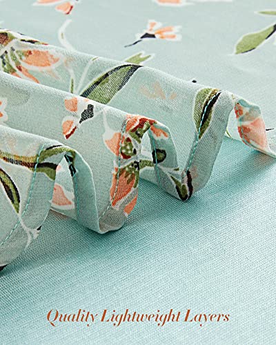 Vafloy Elegant 3/4 Sleeve Chiffon Top - Ladies Floral Swing Tunic Xxl - Business Casual Wear #TOP3