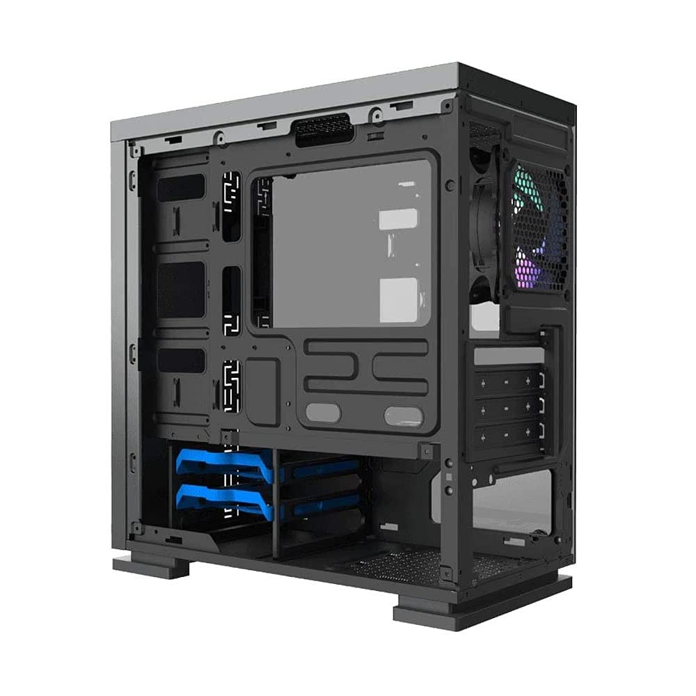 GAMEMAX H605-TR Dark Ranger Case Mini Micro Tower 0.6MM SPCC con Ventol Rainbow 3*USB3.0/2.0 Pannello Laterale in Vetro Temperato (AxPxL: 410x375x190 mm)