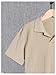 Verdusa Boys Button Down Shirt Tops Short Sleeve Collar Textured Tee Shirts Khaki 8 Years