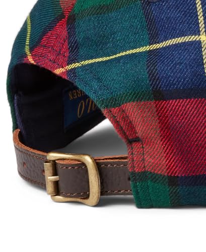 Image of POLO RALPH LAUREN Mens Triple-Pony Plaid Flannel Ball Cap one Size Multi