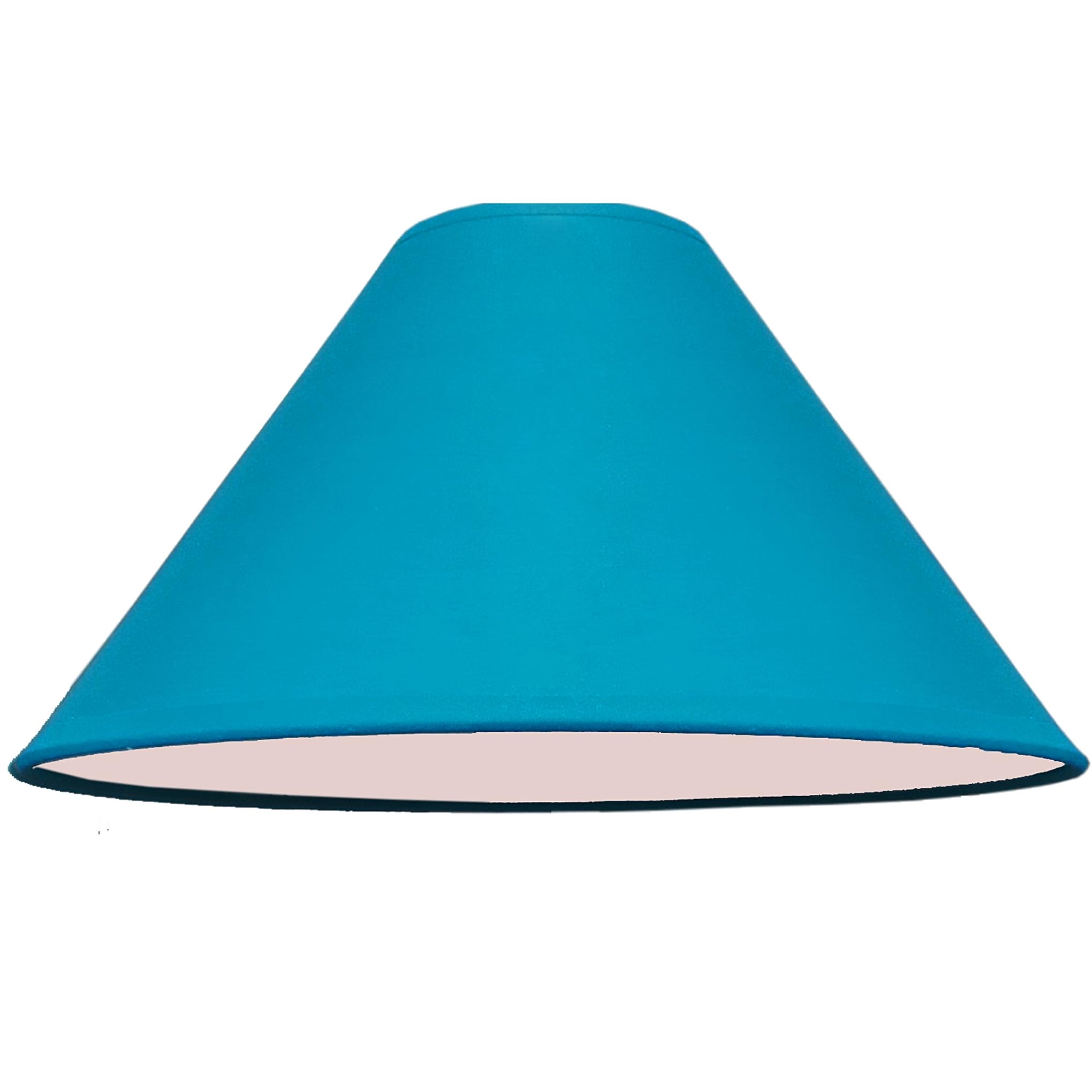 14 Inch Teal Blue Cotton Coolie Lampshade – Classic Cone Shape, 100% Cotton Fabric, Versatile for Table Lamp, Floor Lamp, and Ceiling Pendant