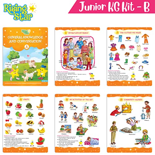 Image of Rising Star Preschool Learning Junior KG Kit B| Pattern Writing| Alphabet Capital & Small Letters| Numbers 1-50| General Knowledge| Rhymes & Stories| ... Kids Early Learning Books | Ages 4-5 Years