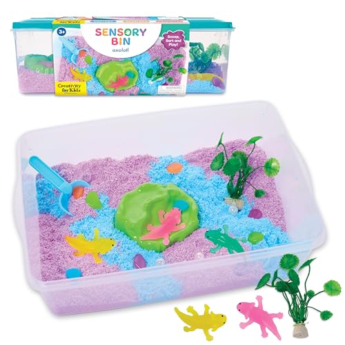 Image of Creativity for Kids Sensory Bin: Axolotl | Hands-On Activity with Wiggly Foam, Figures & Tools | Encourages Fine Motor Skills, Creativity & Calm (Ages 3+)