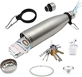 Diversion Safe Water Bottle - Stainless Steel Stash Water Bottle with Hidden Compartment for Cards, Keys, Cash, and Valuables - Insulated Bottle for Hot and Cold Drinks- 18oz (Silver)