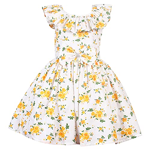Image of Alina Enterprises Cotton Floral Digital Printed Girl's Frock for Summer