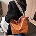 Anopo PU Lether Bolsos de Hombro para Mujer con Ajustable Guitarra Correa Vintage Bolso Tote Hobo Monedero Vegano Bolso a Mao Marrón Imagen de Anopo PU Lether Bolsos de Hombro para Mujer con Ajustable Guitarra Correa Vintage Bolso Tote Hobo Monedero Vegano Bolso a Mao Marrón